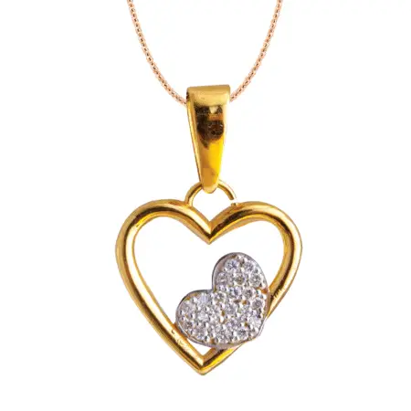 Gold Heart Locket Necklace