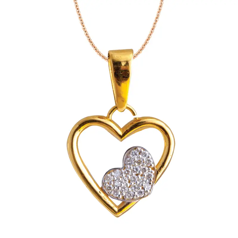 Gold Heart Locket Necklace